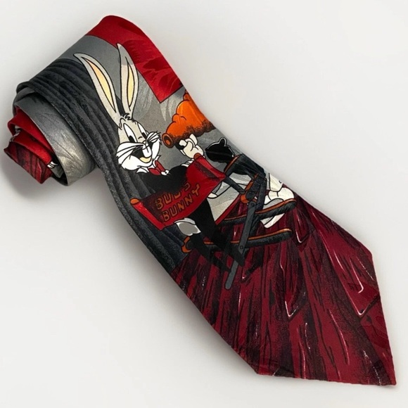 Looney Tunes Director Bugs Bunny Men’s Tie Vintage Novelty Statement Piece - Picture 1 of 8